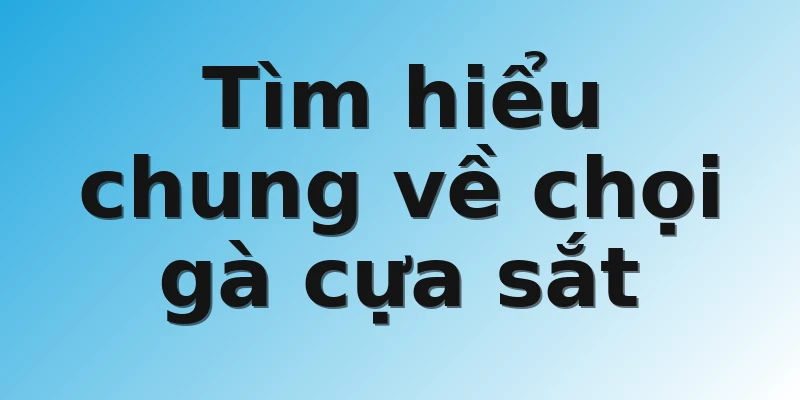 Tìm hiểu chung về chọi gà cựa sắt
