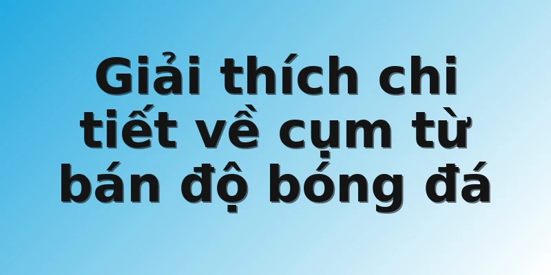 Giải thích chi tiết về cụm từ bán độ bóng đá