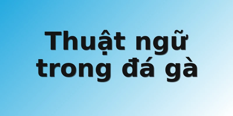 Thuật ngữ trong đá gà