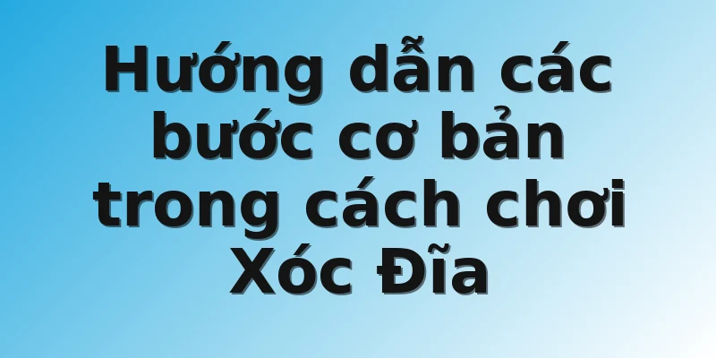 Hướng dẫn các bước cơ bản trong cách chơi Xóc Đĩa
